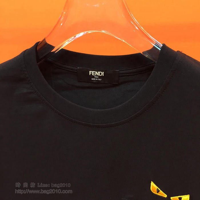 Fendi男裝 芬迪19/20FW新款 最高品質 芬迪男士圓領黑色衛衣 男士秋季最新單品  tzy2355